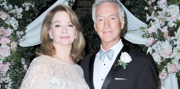 days of our lives marlena, deidre hall, john, drake hogestyn wedding photo.